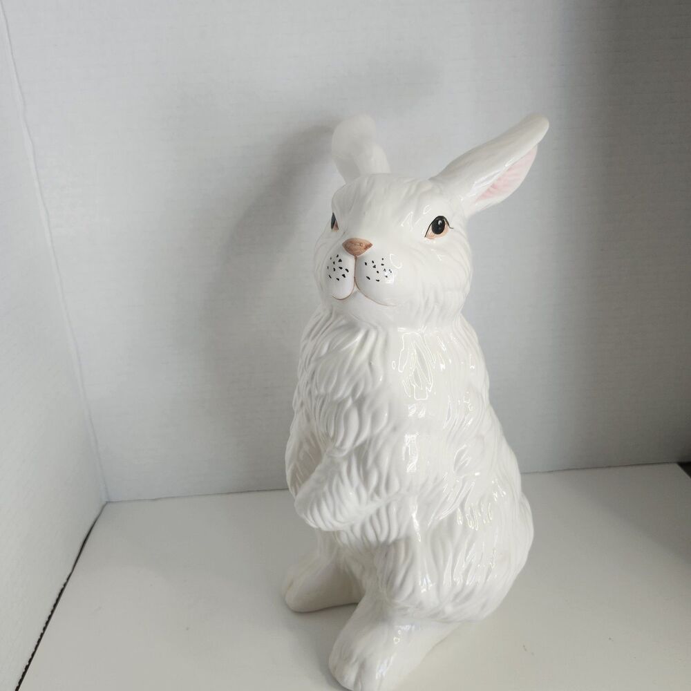 Vtg Ceramic Glazed Rabbit Figure/Sculpture